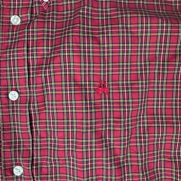 Brooks Brothers Madison Shirt Mens Large Red Plaid Supima Cotton Non-Iron Large - Picture 2 of 10